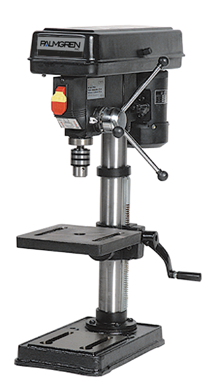 10" Bench Model Drill Press; 5 Speeds; 1/3HP 115V Motor; Step Pulley Drill Press; 51lbs - Exact Industrial Supply