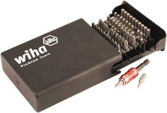 Wiha - 51 Piece, 1/4" Drive Screwdriver Insert Bit Set - #1 to #3 Phillips, 1/8 to 5/32" Hex - Exact Industrial Supply