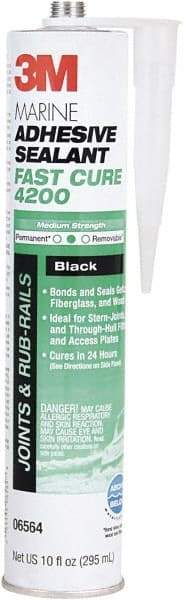 3M - 12.8 oz Cartridge White Polyurethane Marine Adhesive Sealant - 190°F Max Operating Temp, 48 hr Tack Free Dry Time - Exact Industrial Supply