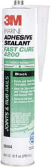 3M - 12.8 oz Cartridge White Polyurethane Marine Adhesive Sealant - 190°F Max Operating Temp, 48 hr Tack Free Dry Time - Exact Industrial Supply