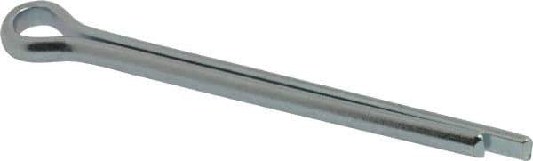 Value Collection - 1/4" Diam x 3" Long Extended Prong Cotter Pin - Grade 2, Zinc-Plated, Steel - Exact Industrial Supply