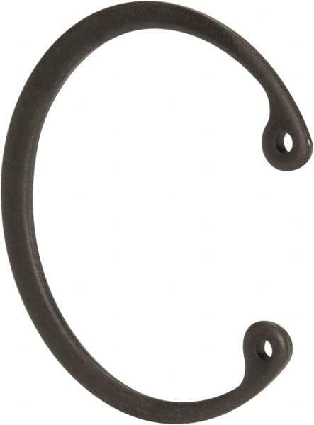 Value Collection - 1-5/8" Nominal, 0.062" Thick, Phosphate Finish, Spring Steel Snap Internal Retaining Ring - 0.068" Groove Width, 0.05" Groove Depth, 1.725" Groove Diam - Exact Industrial Supply