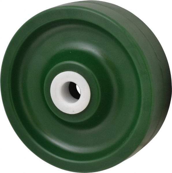 Albion - 6 Inch Diameter x 2 Inch Wide, Polyurethane Caster Wheel - 1,000 Lb. Capacity, 2-3/16 Inch Hub Length, 3/4 Inch Axle Diameter, Delrin Bearing - Exact Industrial Supply