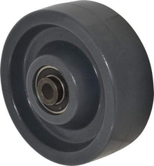 Albion - 5 Inch Diameter x 2 Inch Wide, Polyurethane Caster Wheel - 1,200 Lb. Capacity, 2-7/16 Inch Hub Length, 1/2 Inch Axle Diameter, Precision Ball Bearing - Exact Industrial Supply