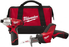 Milwaukee Tool - 12 Volt Cordless Tool Combination Kit - Exact Industrial Supply