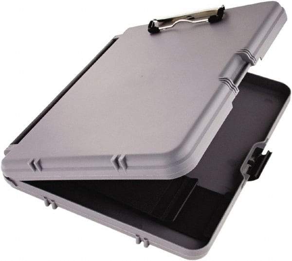 Saunders - 2-1/8" Long x 10-3/4" Wide, Clip Board - Charcoal & Gray - Exact Industrial Supply