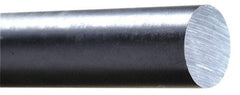 Made in USA - 2' Long, 3-1/2" Diam, Acetal Plastic Rod - Black - Exact Industrial Supply