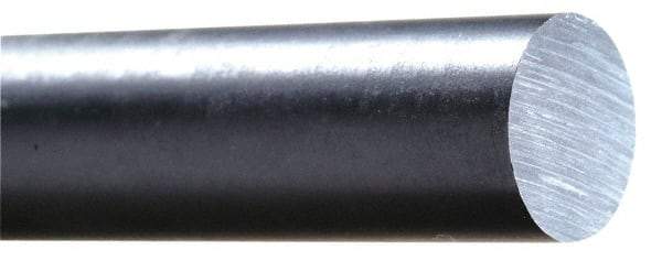 Made in USA - 2' Long, 4" Diam, Acetal Plastic Rod - Black - Exact Industrial Supply