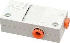 SMC PNEUMATICS - 1mm Nozzle High Pressure Vacuum Ejector Valve - 1/4" Tube Outside Diam Supply Port x 1/4" Tube Outside Diam Vacuum Port, 26 psi Pressure, 1.2 CFM Air Consumption & 0.85 CFM Max Suction Flow - Exact Industrial Supply