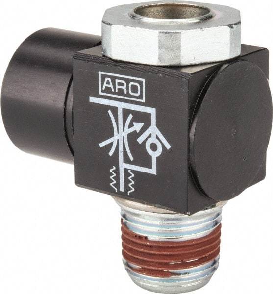 ARO/Ingersoll-Rand - 3/8" NPT Right Angle Flow Control Valve - Exact Industrial Supply