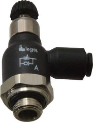 Legris - 4mm Tube OD x 1/8 Male BSPP Compact Meter Out Flow Control Valve - 14.5 to 145 psi, Nylon - Exact Industrial Supply