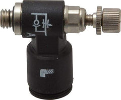 Legris - 10-32 Male NPT x 1/4" Tube OD Miniature Exhaust Valve - Exact Industrial Supply