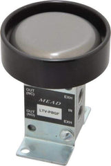 Mead - 0.24 CV Rate Ergonomic Low Stress Valve - 14 CFM, 125 Max psi, Foot Mount - Exact Industrial Supply