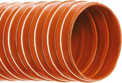 Hi-Tech Duravent - 1-1/4" ID, 14 Hg Vac Rating, 30 psi, Fiberglass Vacuum & Duct Hose - 12' Long, Brick Red, 0.62" Bend Radius, -65 to 450°F (Intermittent to 500) - Exact Industrial Supply