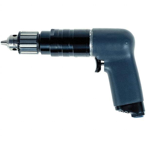 Ingersoll-Rand - 3/8" Keyed Chuck - Pistol Grip Handle, 3,950 RPM, 0.51 hp, 90 psi - Exact Industrial Supply