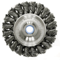 ‎3″ Standard Twist Knot Wire Wheel, .020″ Steel Fill, 1/2″-3/8″ Arbor Hole - Exact Industrial Supply