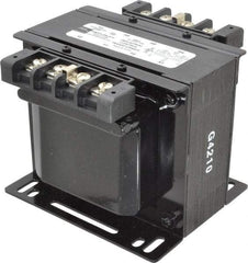 Sola/Hevi-Duty - 1 Phase, 0.2 kVA, Control Transformer - 2 Input, 1 Output Winding, 60, 50/60 at 220 V x 440 V, 50/60 at 230 V x 460 V Hz, 4.79 Inch Deep x 3.89 Inch High, 131°F Temp Rise - Exact Industrial Supply