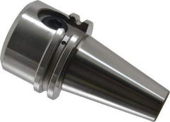 Accupro - CAT40 Taper Shank 1-1/4" Hole End Mill Holder/Adapter - 2-1/2" Nose Diam, 2" Projection, 5/8-11 Drawbar, Through-Spindle Coolant - Exact Industrial Supply