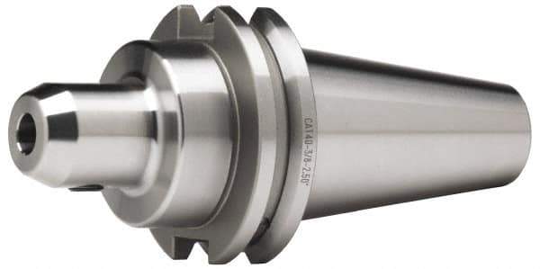 Accupro - CAT50 Taper Shank 2" Hole End Mill Holder/Adapter - 95mm Nose Diam, 3.63" Projection, 1-8 Drawbar, Through-Spindle & DIN Flange Coolant - Exact Industrial Supply