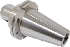 Accupro - CAT50 Taper Shank 3/4" Hole End Mill Holder/Adapter - 48mm Nose Diam, 3" Projection, Through-Spindle & DIN Flange Coolant - Exact Industrial Supply