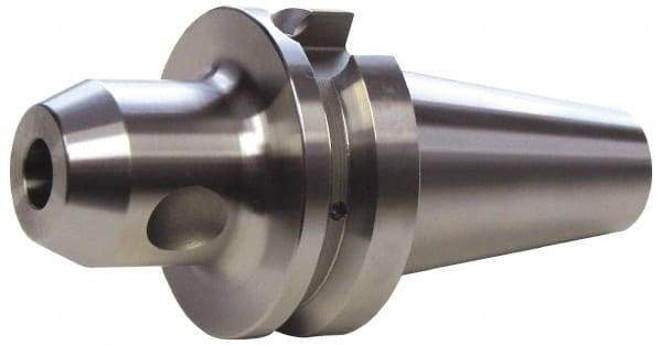 Accupro - BT50 Taper Shank 1-1/2" Hole End Mill Holder/Adapter - 3" Nose Diam, 4.13" Projection, Through-Spindle & DIN Flange Coolant - Exact Industrial Supply