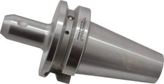 Accupro - BT40 Taper Shank 1/4" Hole End Mill Holder/Adapter - 20mm Nose Diam, 2-1/2" Projection, M16x2.0 Drawbar, Through-Spindle & DIN Flange Coolant - Exact Industrial Supply