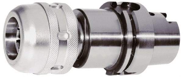 Accupro - HSK100A Taper Shank, 1" Hole Diam x 2.362" Nose Diam Milling Chuck - 5.315" Projection, 0.0002" TIR, Through-Spindle Coolant, Balanced to 10,000 RPM - Exact Industrial Supply