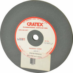 Cratex - 6" Diam x 1/2" Hole x 1/4" Thick, Surface Grinding Wheel - Silicon Carbide, Coarse Grade, 3,600 Max RPM, Rubber Bond, No Recess - Exact Industrial Supply