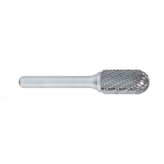 ‎SC-14 -5mm × 16mm LOC × 6mm Shank × 50mm OAL Cylindrical Ball Nose Carbide Medium Tough Cut Burr - Exact Industrial Supply