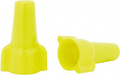 Ideal - 2, 18 to 3, 12 AWG, 600 Volt, Flame Retardant, Wing Twist on Wire Connector - Yellow, 221°F - Exact Industrial Supply