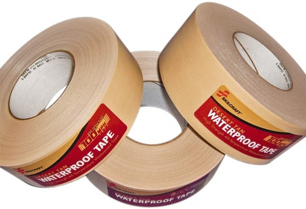Ability One - Waterproof Tape; Material Type: Rubber ; Width (Inch): 2-1/2 ; Length (yd): 60 ; Color: Tan - Exact Industrial Supply