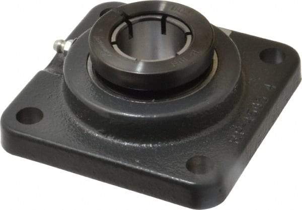 Browning - 1-3/16" ID, 4-1/4" OAL x 4-1/4" OAH 4-Bolt Flange - 2,567 Lb Static Cap, 4,381 Lb Dyn Cap, 3-1/4" Btw Mnt Hole Ctrs, Cast Iron - Exact Industrial Supply