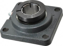 Browning - 1-7/16" ID, 4-5/8" OAL x 4-5/8" OAH 4-Bolt Flange - 4,467 Lb Static Cap, 7,340 Lb Dyn Cap, 3-5/8" Btw Mnt Hole Ctrs, Cast Iron - Exact Industrial Supply