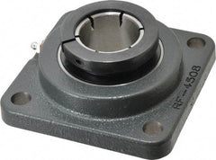 Browning - 1-3/4" ID, 5-3/8" OAL x 5-3/8" OAH 4-Bolt Flange - 5,139 Lb Static Cap, 7,901 Lb Dyn Cap, 4-1/8" Btw Mnt Hole Ctrs, Cast Iron - Exact Industrial Supply