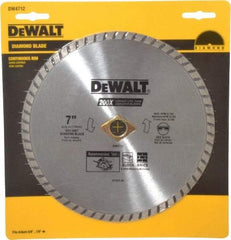 DeWALT - 7" Diam, 5/8" Arbor Hole Diam, Wet & Dry Cut Saw Blade - Diamond-Tipped, Standard Round Arbor - Exact Industrial Supply