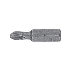 DeWALT - #2, Insert Standard Phillips Screwdriver Bit - 1/4" Drive, 1" OAL - Exact Industrial Supply