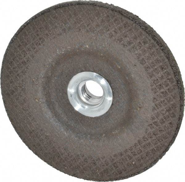 DeWALT - 24 Grit, 4-1/2" Wheel Diam, 1/4" Wheel Thickness, Type 27 Depressed Center Wheel - Aluminum Oxide, R Hardness, 13,300 Max RPM, Compatible with Angle Grinder - Exact Industrial Supply