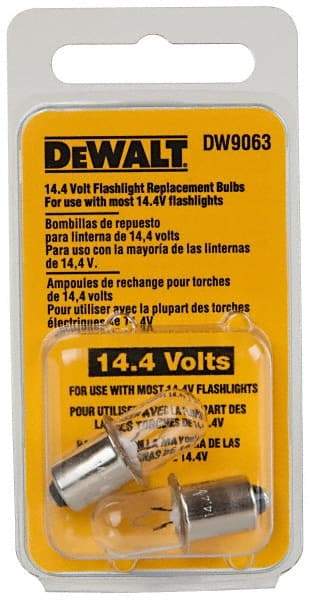 DeWALT - 14.4 Volt, Halogen Portable Work Light Replacement Bulb - Use with DW9063 - Exact Industrial Supply