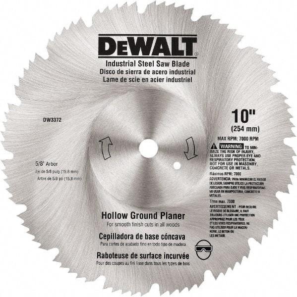 DeWALT - 10" Diam, 80 Tooth Wet & Dry Cut Saw Blade - Steel, Standard Round Arbor - Exact Industrial Supply