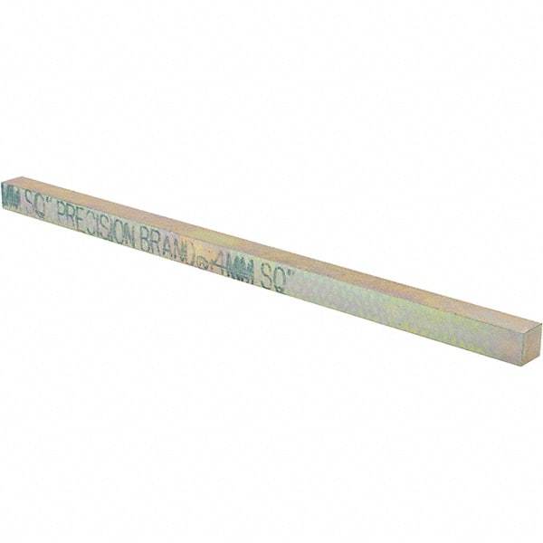 Precision Brand - 12" Long, Zinc Yellow Dichromate Key Stock - Oversized Key Stock - Exact Industrial Supply