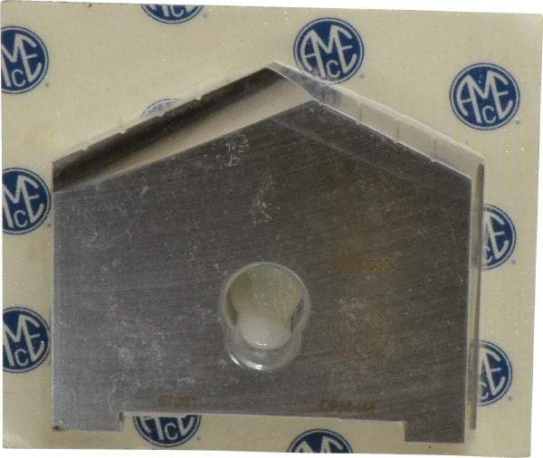 Allied Machine and Engineering - 3-1/8" Diam x 7/16" Thick, Seat Code E, 130° Included Angle Spade Drill Insert - Uncoated Powdered Metal, Powdered Metal, Series E - Exact Industrial Supply