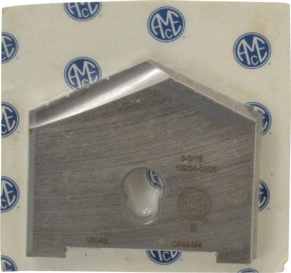 Allied Machine and Engineering - 3-3/16" Diam x 5/16" Thick, Seat Code E, 130° Included Angle Spade Drill Insert - Uncoated Powdered Metal, Powdered Metal, Series E - Exact Industrial Supply