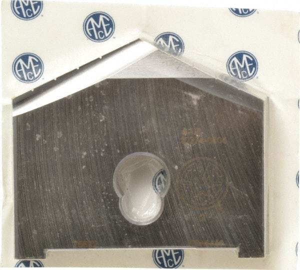 Allied Machine and Engineering - 4-1/8" Diam x 7/16" Thick, Seat Code G, 130° Included Angle Spade Drill Insert - Uncoated Powdered Metal, Powdered Metal, Series G - Exact Industrial Supply