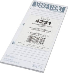 Safco - Suggestion Box Refill Cards - For Use with Suggestion Box - Exact Industrial Supply
