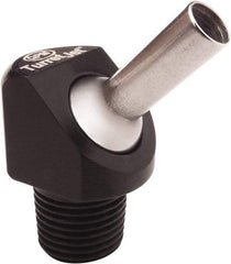 QPM Products - 0.16" ID x .50" L Coolant Hose Nozzle - 1/8" NPT, Use with CNC Lathes - Exact Industrial Supply