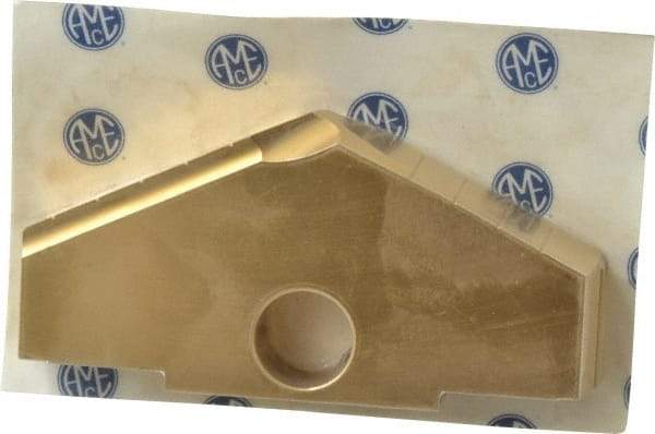 Allied Machine and Engineering - 4-3/4" Diam x 11/16" Thick, Seat Code H, 130° Included Angle Spade Drill Insert - TiN Coated, High Speed Steel, Series H - Exact Industrial Supply