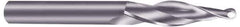 Onsrud - 1/4" Cutting Diam x 2" Length of Cut, 2 Flute, Upcut Spiral Router Bit - Uncoated, Right Hand Cut, Solid Carbide, 4" OAL x 1/2" Shank Diam, Ball End Taper - Exact Industrial Supply