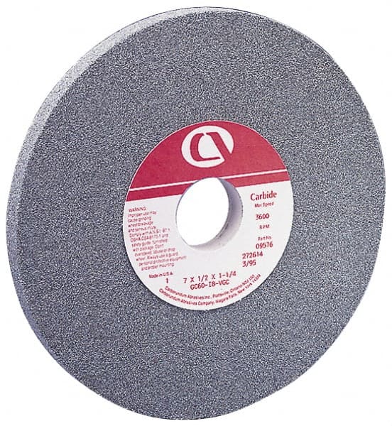 Grier Abrasives - 8" Diam x 2-1/4" Hole x 1/2" Thick, J Hardness, 60 Grit Surface Grinding Wheel - Exact Industrial Supply