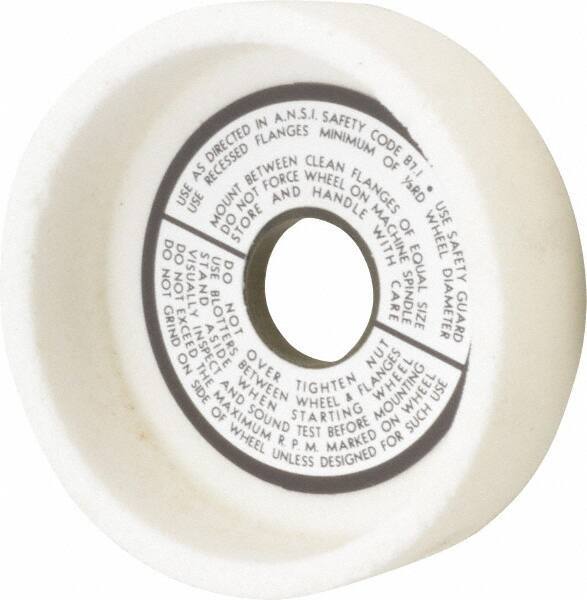 Grier Abrasives - 5" Diam, 1-1/4" Hole Size, 1-1/2" Overall Thickness, 60 Grit, Type 6 Tool & Cutter Grinding Wheel - Medium Grade, Aluminum Oxide, K Hardness, Vitrified Bond, 4,966 RPM - Exact Industrial Supply