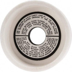 Grier Abrasives - 5" Diam, 1-1/4" Hole Size, 1-1/2" Overall Thickness, 80 Grit, Type 6 Tool & Cutter Grinding Wheel - Medium Grade, Aluminum Oxide, K Hardness, Vitrified Bond, 4,966 RPM - Exact Industrial Supply